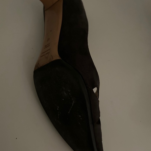 🇬🇧🇮🇹 Emma Hope Grey suede pointy toe w cut-out details, 50 mm (2") UK/EU size 42 - Picture 6 of 7